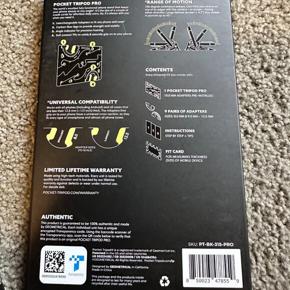 Geometrical Pocket Tripod ProV2  Lot of 3 - Picture 5 of 7